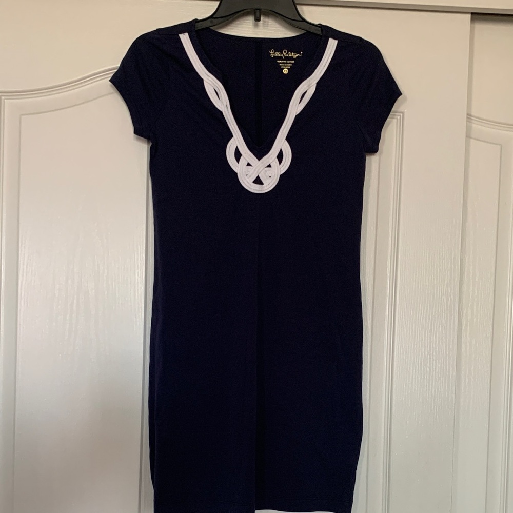 Lilly Pulitzer Navy and White Mini Dress